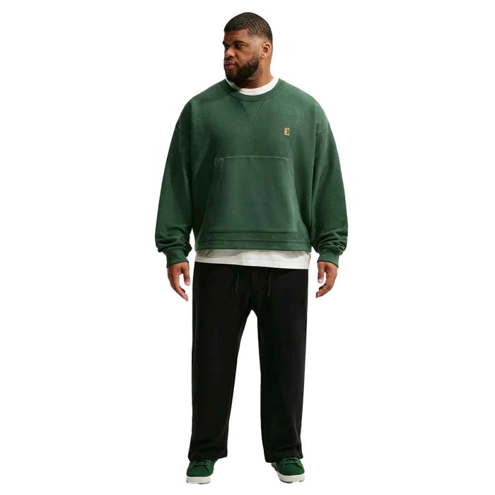 Nike Men's Club Rules French Terry Crew-Neck Sweatshirt Green Color