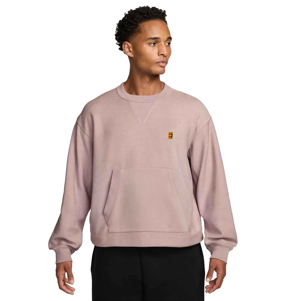 Nike Men's Club Rules French Terry Crew-Neck Sweatshirt Pink Color