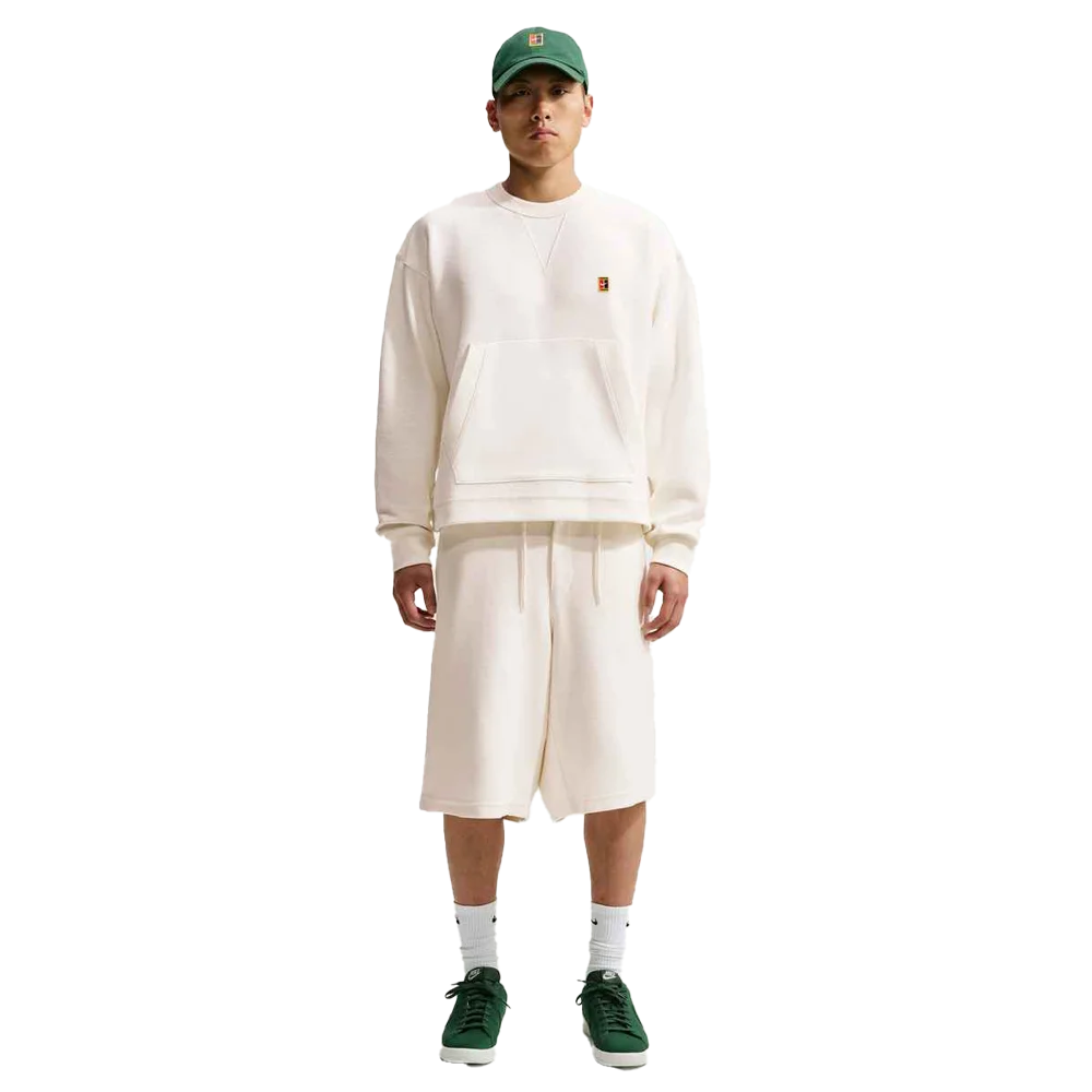 Nike Men's Club Rules French Terry Crew-Neck Sweatshirt Tan Color