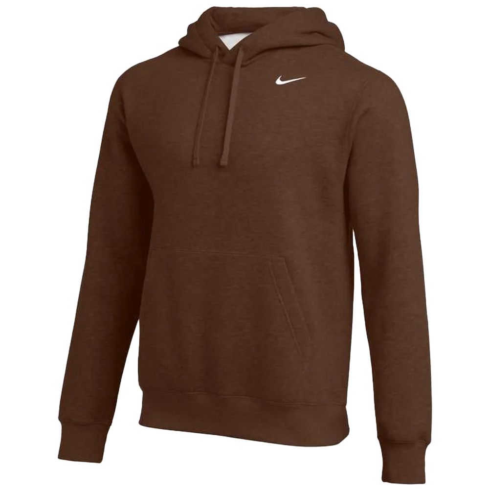 Nike Men's Club Training Pullover Hoodie Brown Color Front View