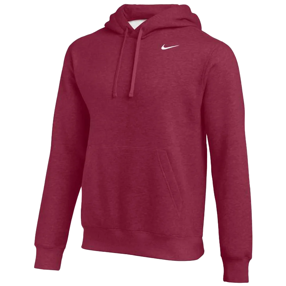 Nike Men's Club Training Pullover Hoodie Maroon Color Front View