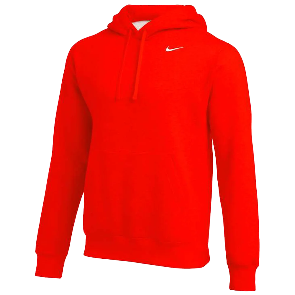 Nike Men's Club Training Pullover Hoodie Orange Color Front View