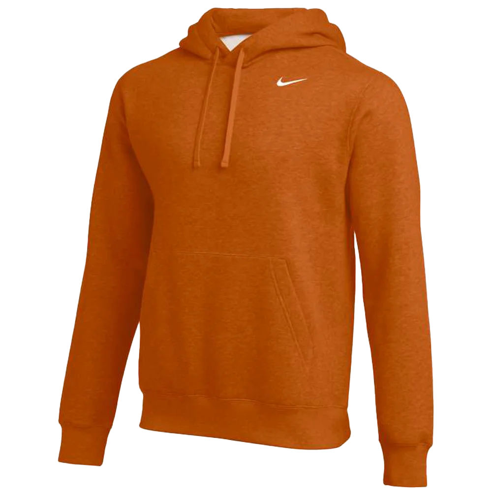Nike Men's Club Training Pullover Hoodie Orange Color Front View