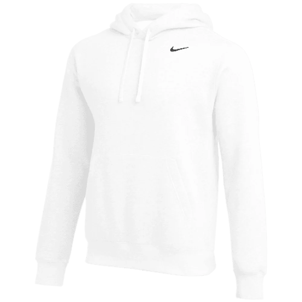 Nike Men's Club Training Pullover Hoodie White Color Front View