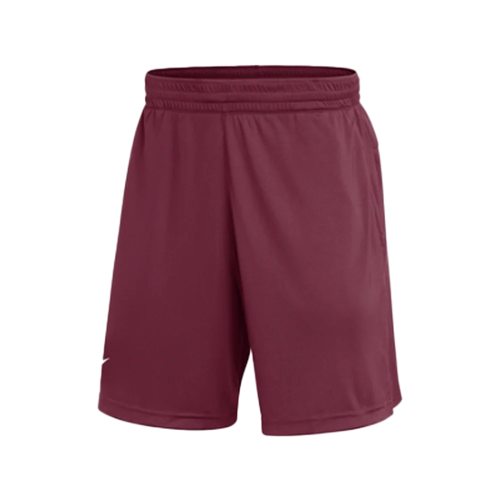 Nike Men's Dri-FIT Coach Shorts (Stock) Maroon Color  