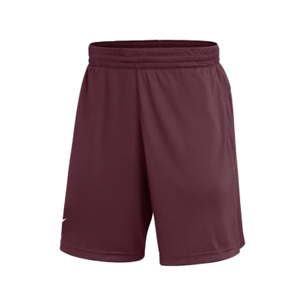 Nike Men's Dri-FIT Coach Shorts (Stock) Maroon Color    