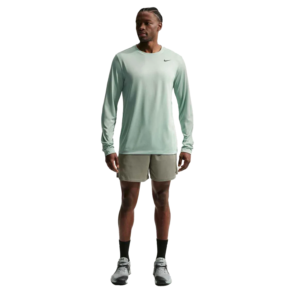 Nike Men's Dri-FIT Legend Long-Sleeve Fitness Top Green Color
