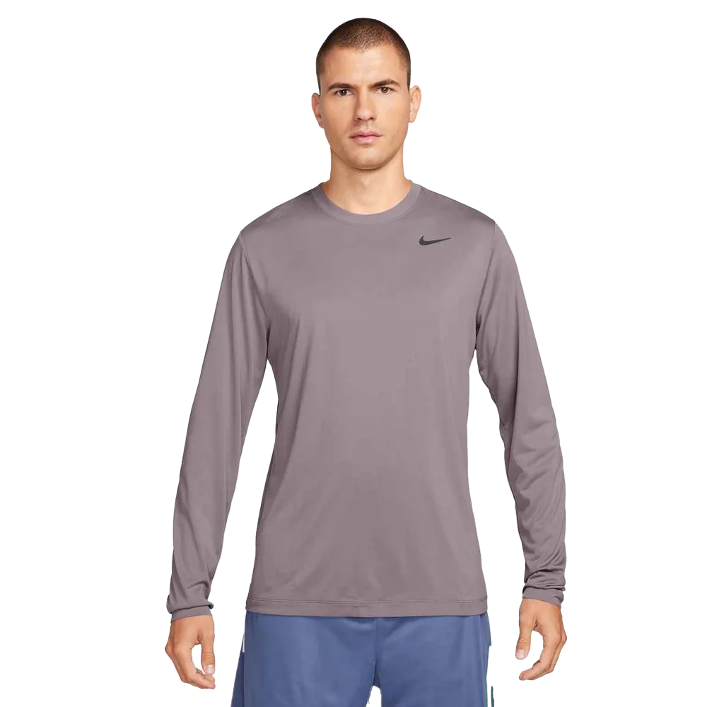 Nike Men's Dri-FIT Legend Long-Sleeve Fitness Top Purple Color