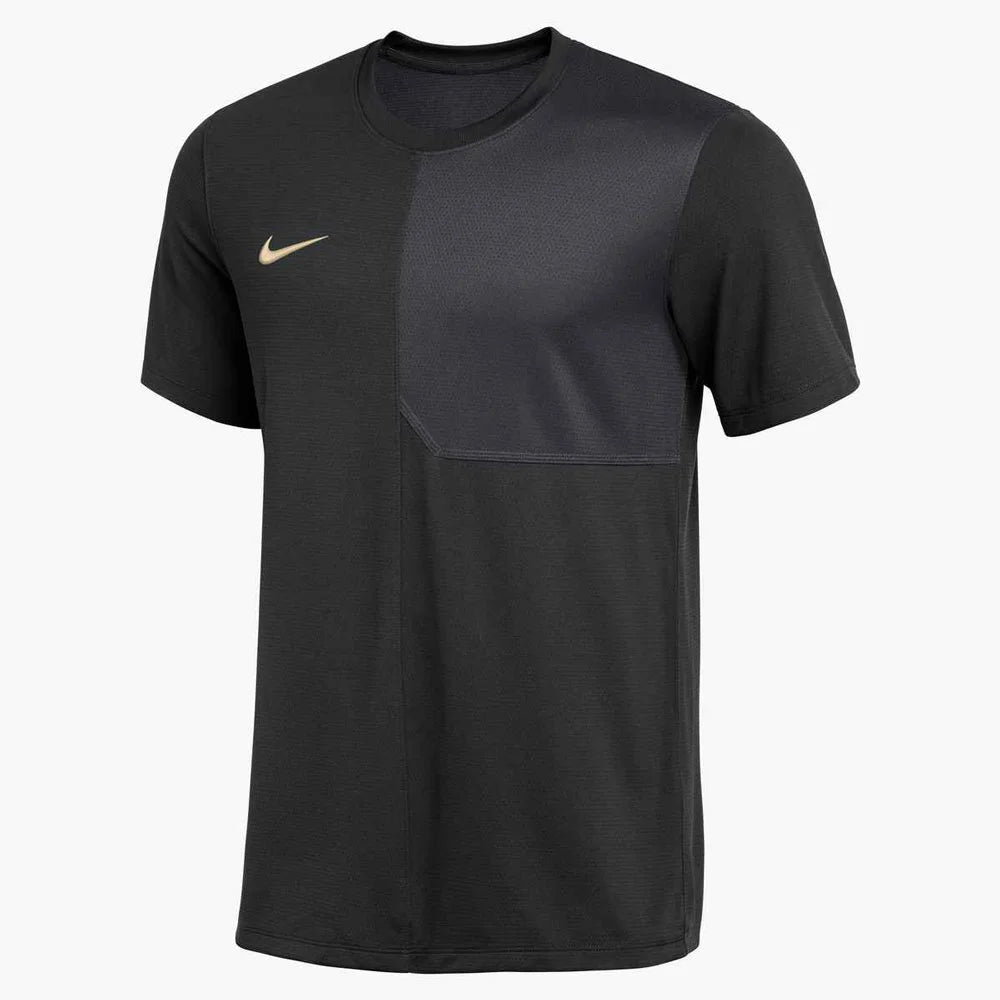 Nike Men's Dri-FIT Short-Sleeve UV Coach Top (Stock) Black Color   