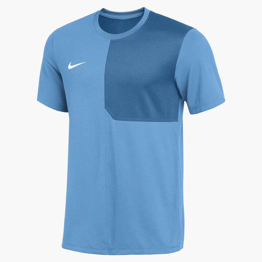 Nike Men's Dri-FIT Short-Sleeve UV Coach Top (Stock) Blue Color.
