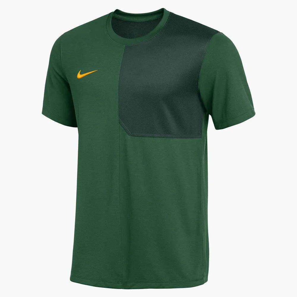 Nike Men's Dri-FIT Short-Sleeve UV Coach Top (Stock) Green Color  