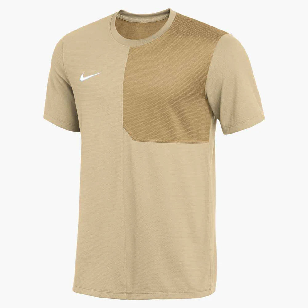 Nike Men's Dri-FIT Short-Sleeve UV Coach Top (Stock) Khaki Color