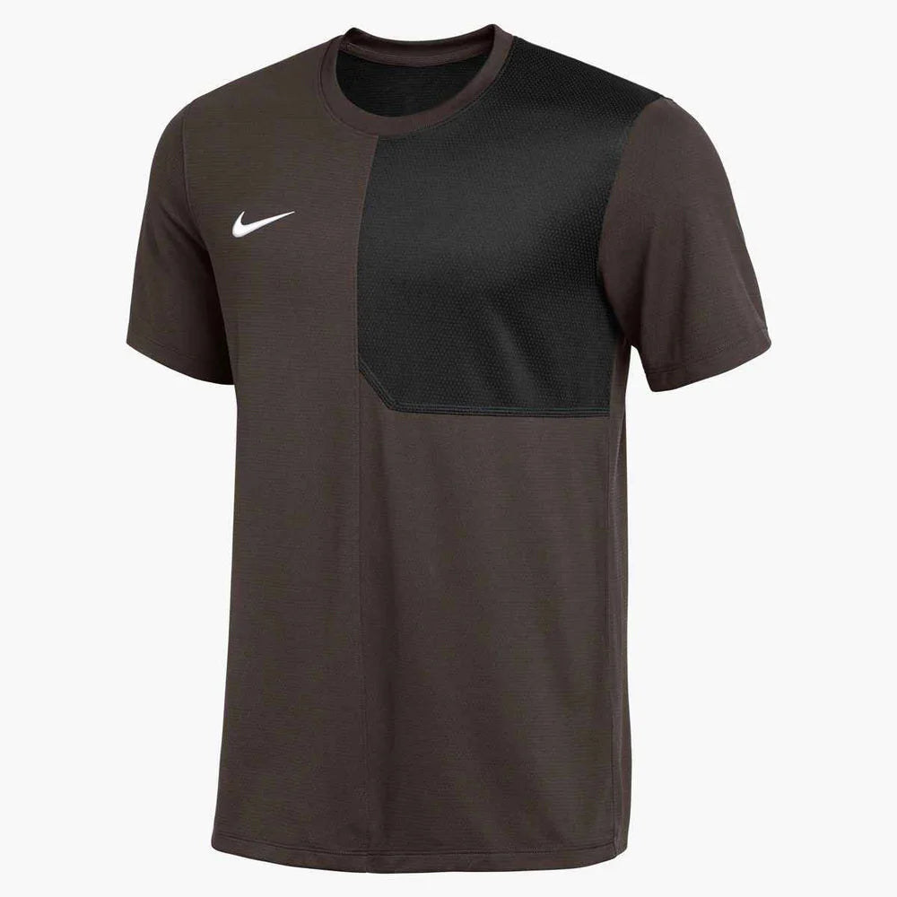 Nike Men's Dri-FIT Short-Sleeve UV Coach Top (Stock) Maroon Color  