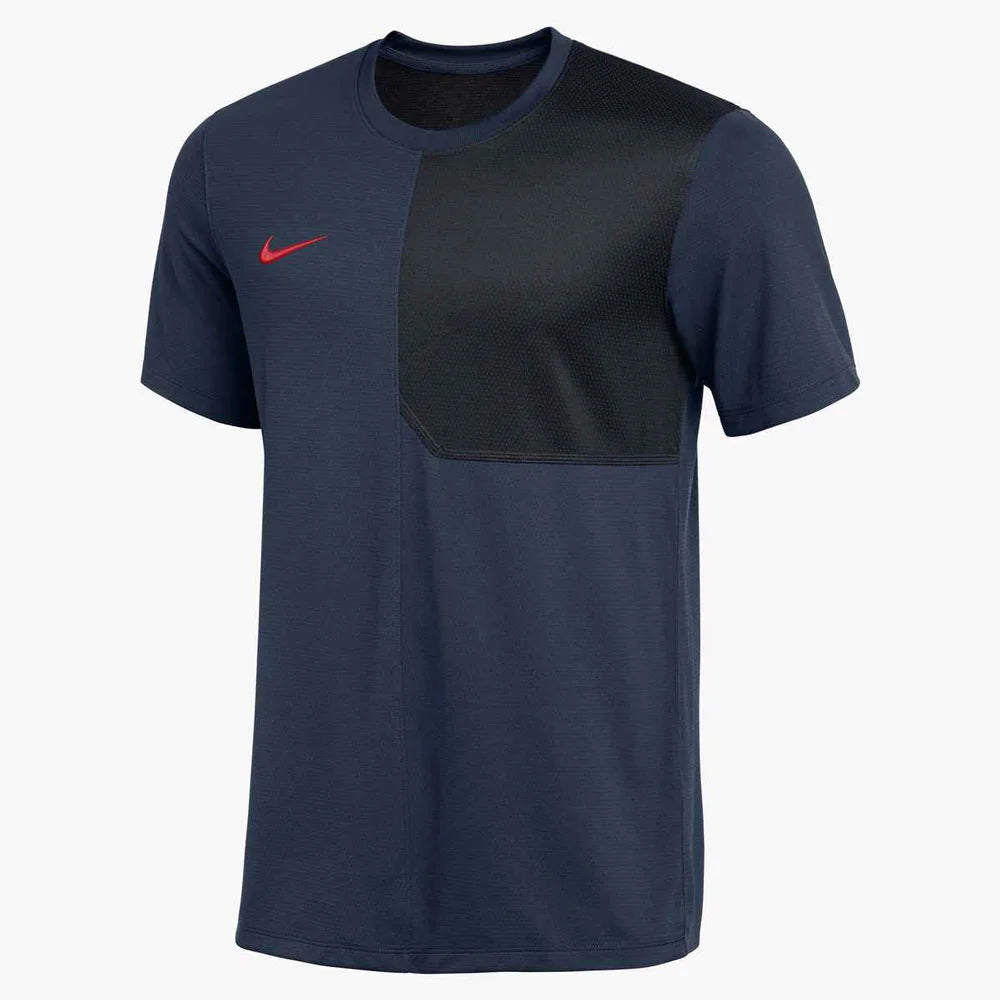 Nike Men's Dri-FIT Short-Sleeve UV Coach Top (Stock) Navy Color  