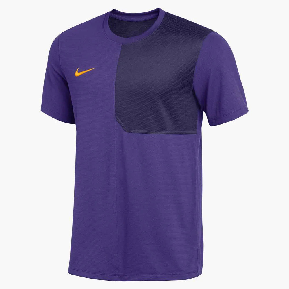 Nike Men's Dri-FIT Short-Sleeve UV Coach Top (Stock) Purple Color   