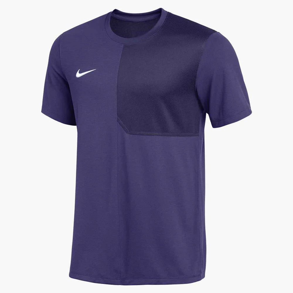 Nike Men's Dri-FIT Short-Sleeve UV Coach Top (Stock) Purple Color