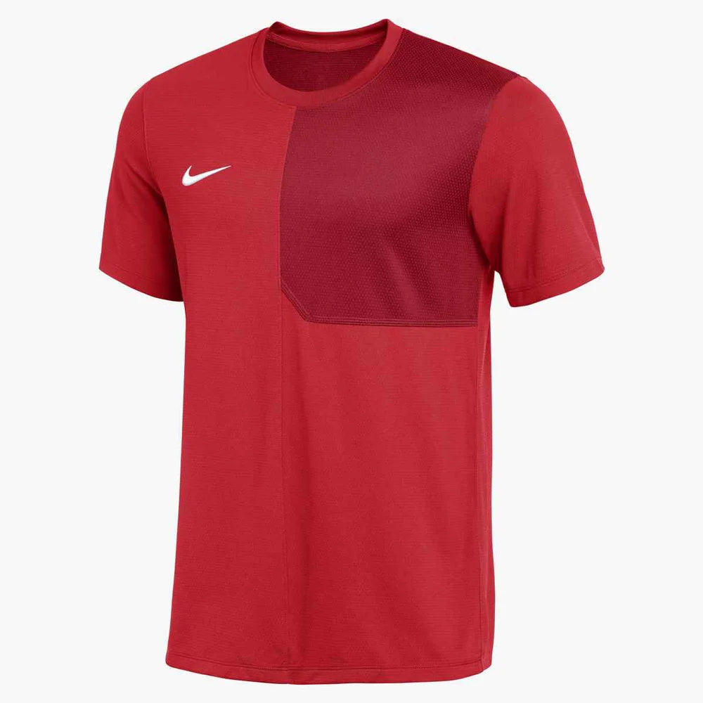 Nike Men's Dri-FIT Short-Sleeve UV Coach Top (Stock) Red Color