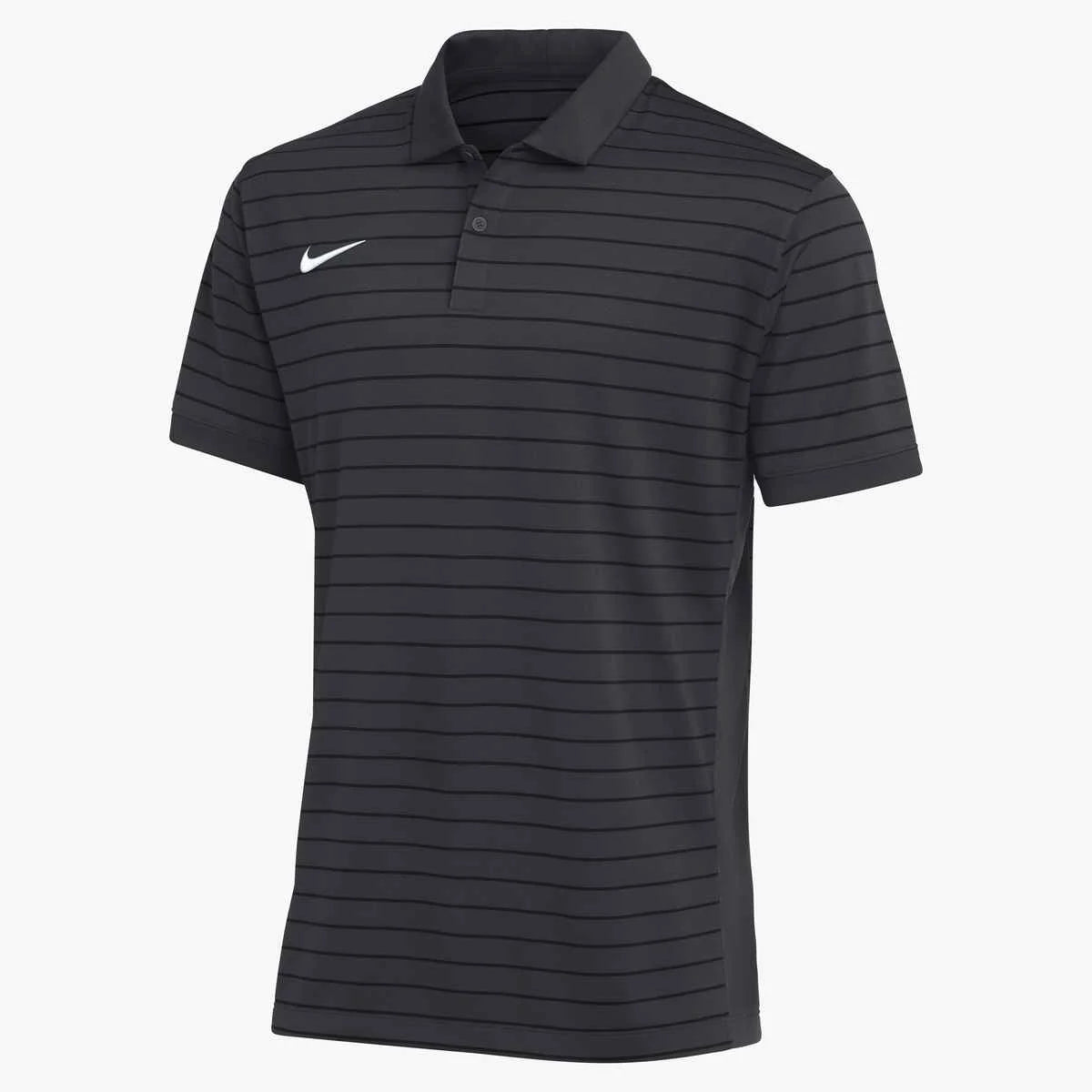 Nike Men's Dri-FIT Striped Coach Polo (Stock) Gray Color