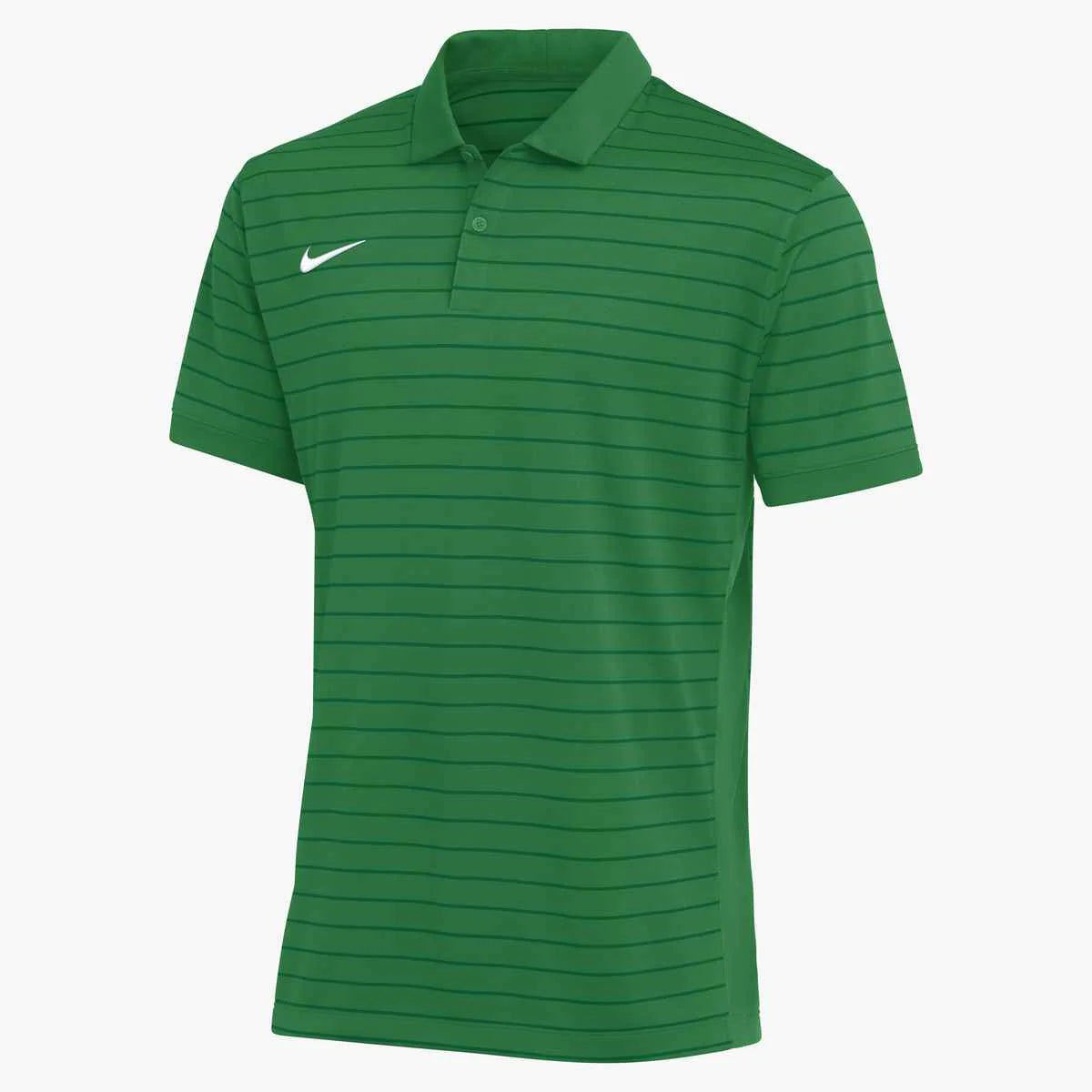 Nike Men's Dri-FIT Striped Coach Polo (Stock) Green Color.