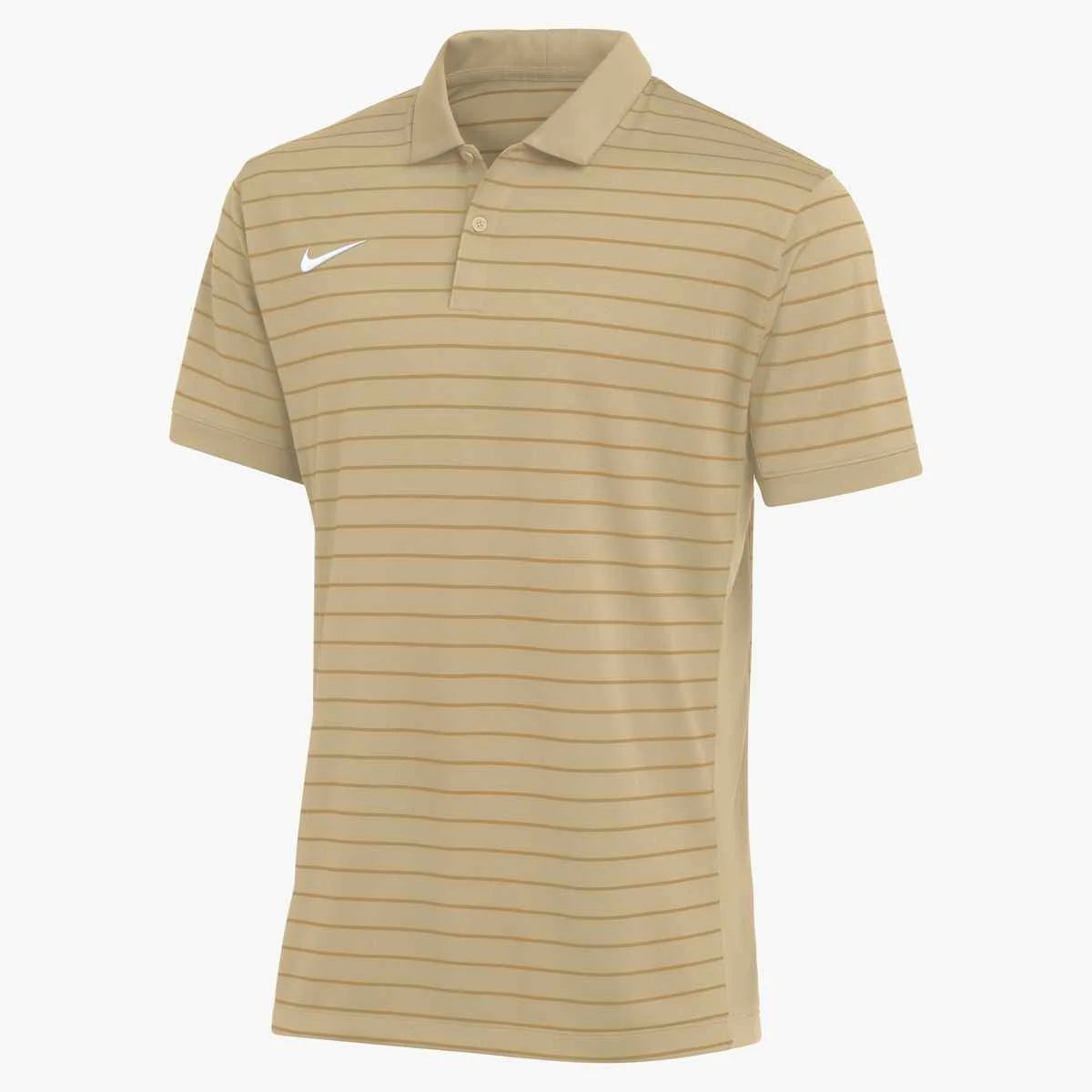 Nike Men's Dri-FIT Striped Coach Polo (Stock) Khaki Color