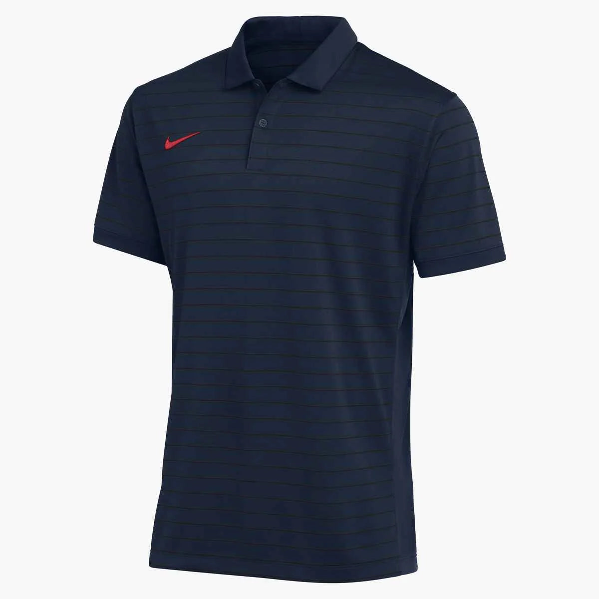 Nike Men's Dri-FIT Striped Coach Polo (Stock) Navy Color  