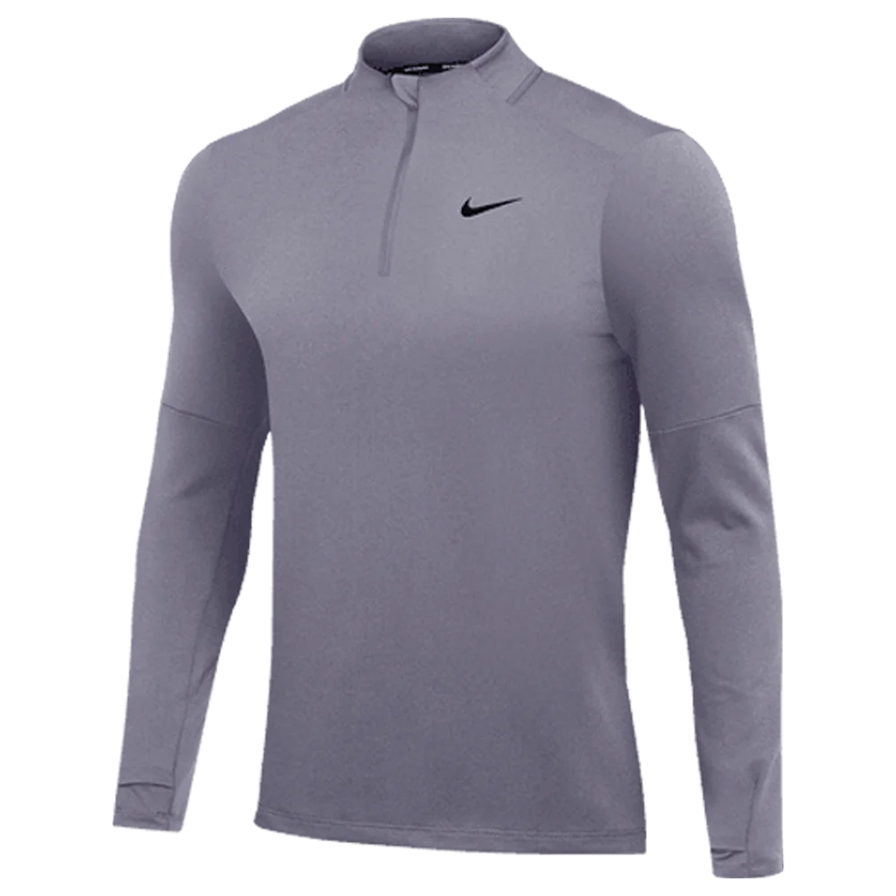 Nike Men's Dri-Fit Element 1/2-Zip Top (Standard Fit) Tm Blue Grey/black Color  Front view 
