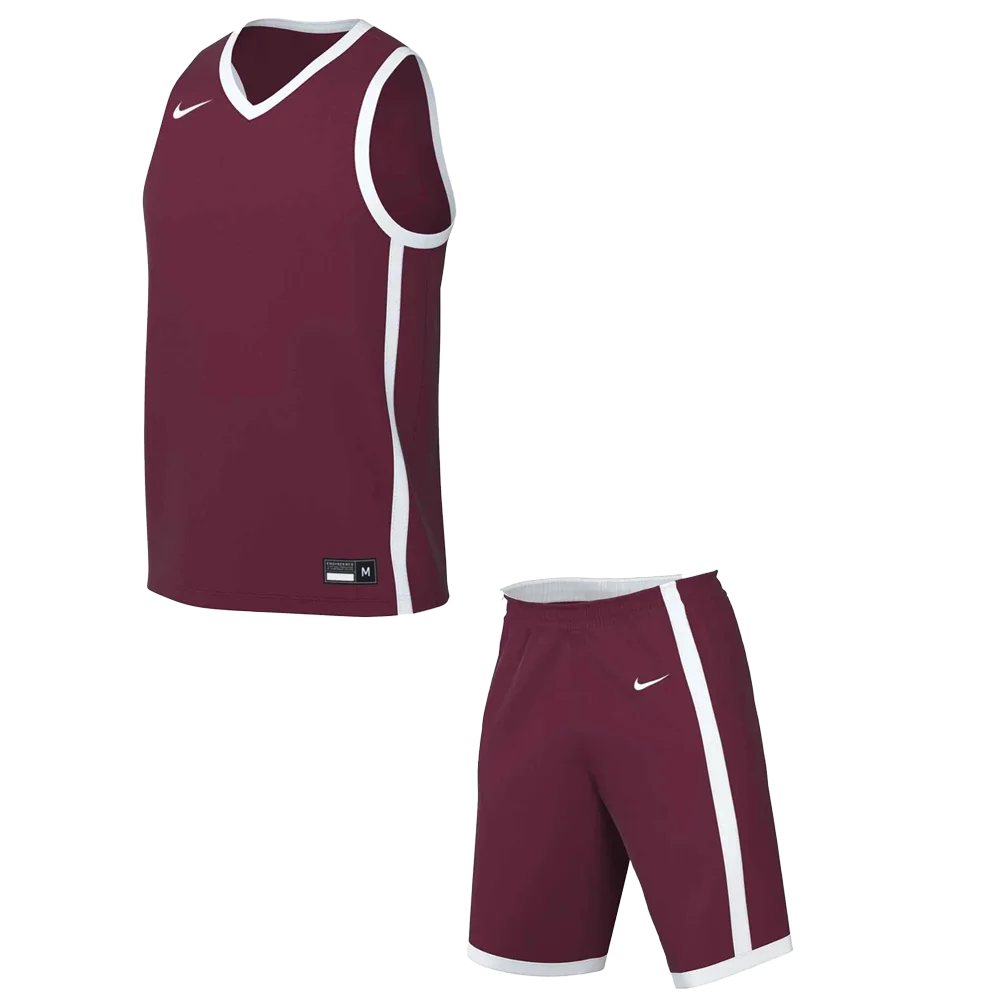 Nike Men's Elite Basketball Set - Jersey and Shorts maroon color