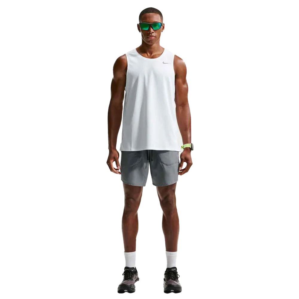 Nike Men's Miler Dri-FIT Running Tank White Color