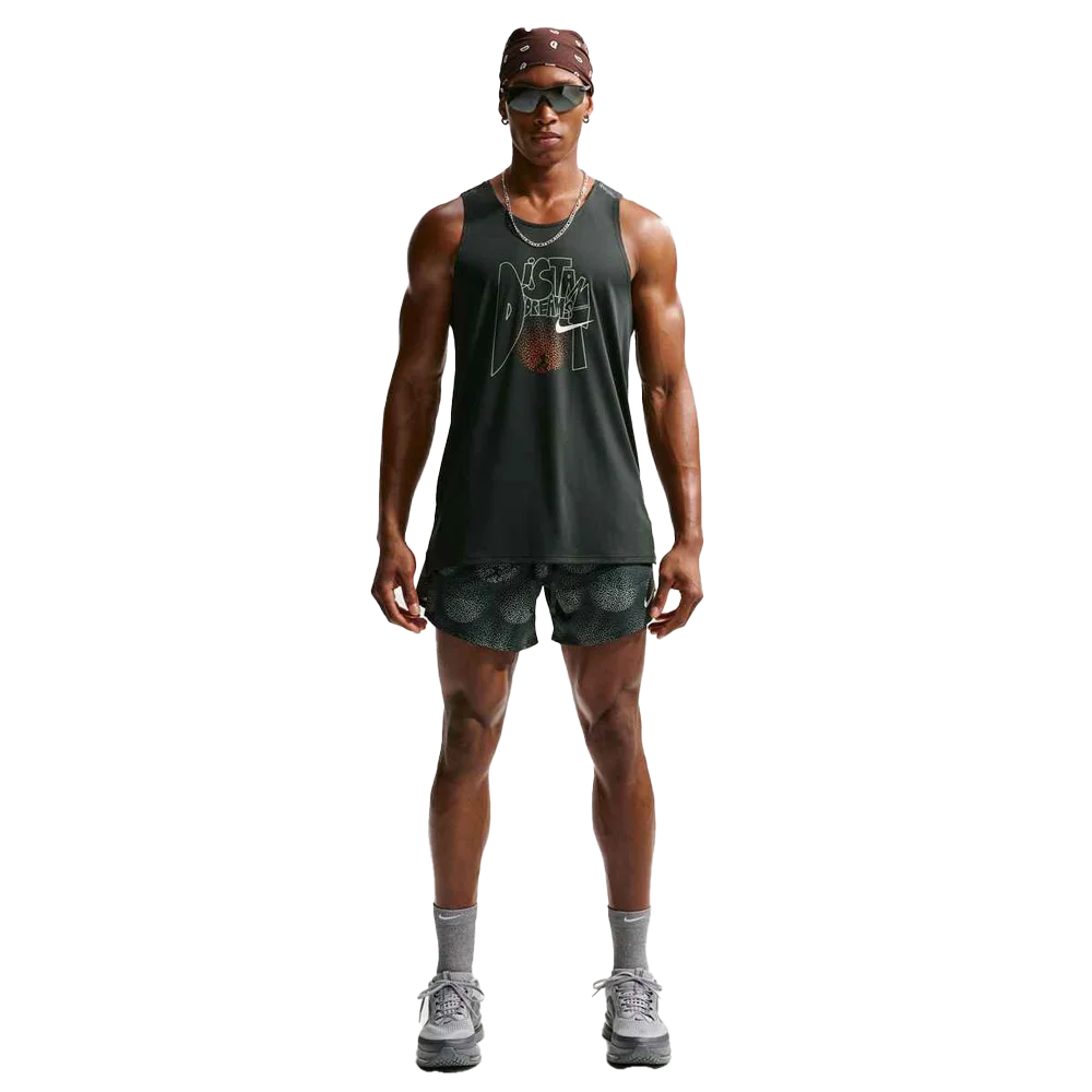 Nike Men's Stride Dri-FIT 5" Brief-Lined Running Shorts Black Color