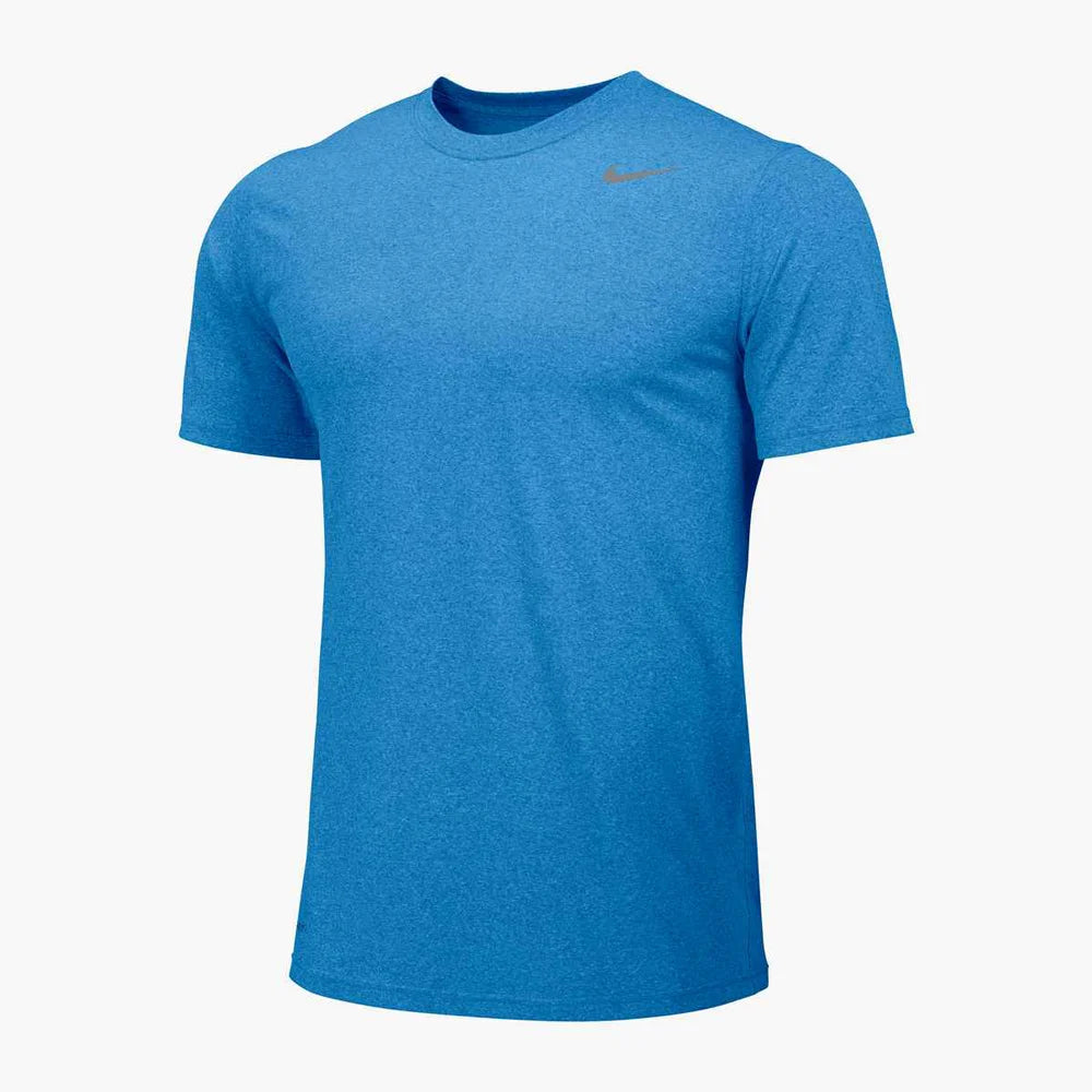 Nike Men's Team Legend Short Sleeve Crew (Standard Fit) Blue Color Front  View
