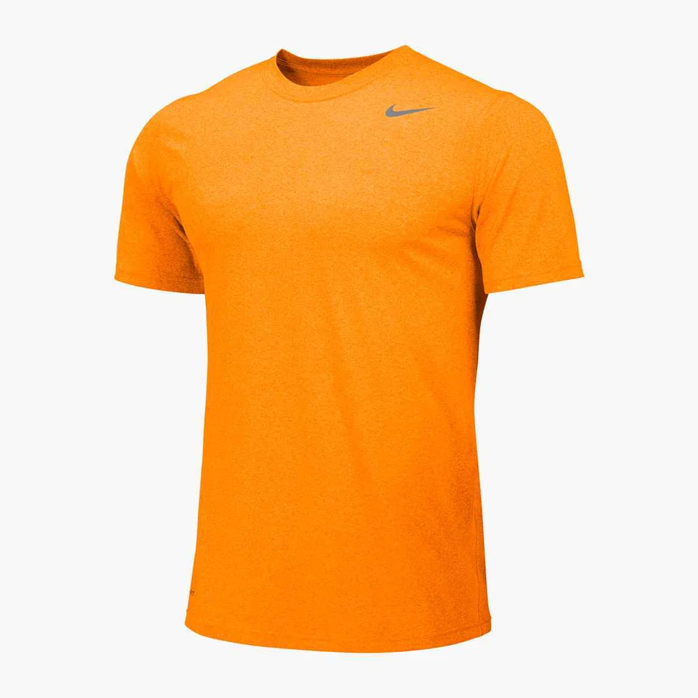 Nike Men's Team Legend Short Sleeve Crew (Standard Fit) Orange Color Front  View