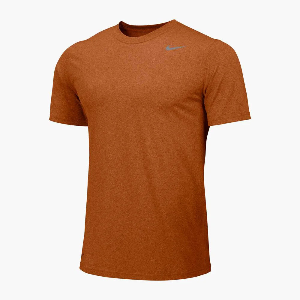 Nike Men's Team Legend Short Sleeve Crew (Standard Fit) Orange Color Front  View