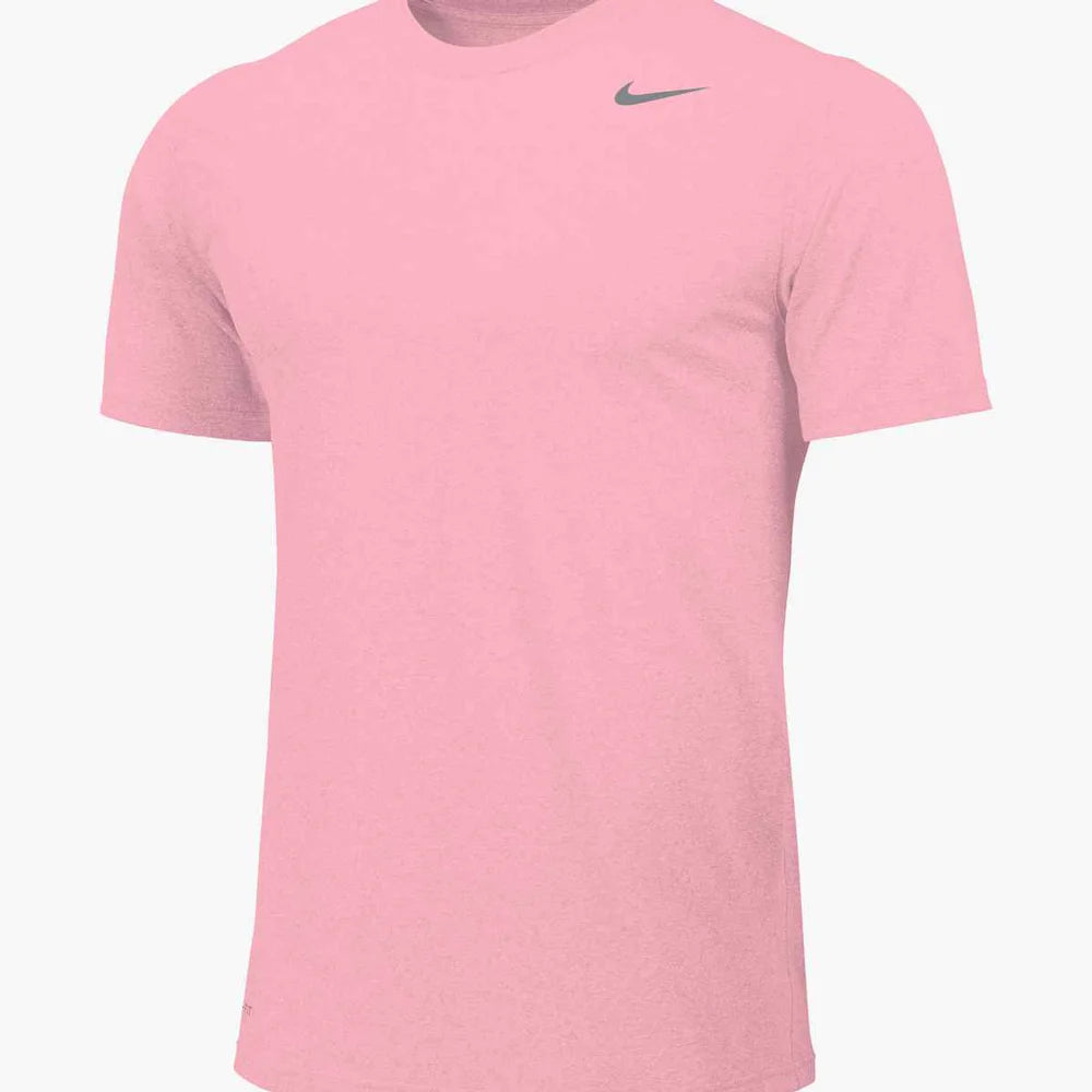 Nike Men's Team Legend Short Sleeve Crew (Standard Fit) Pink Color Front  View