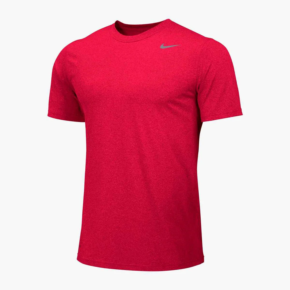Nike Men's Team Legend Short Sleeve Crew (Standard Fit) Red Color Front  View