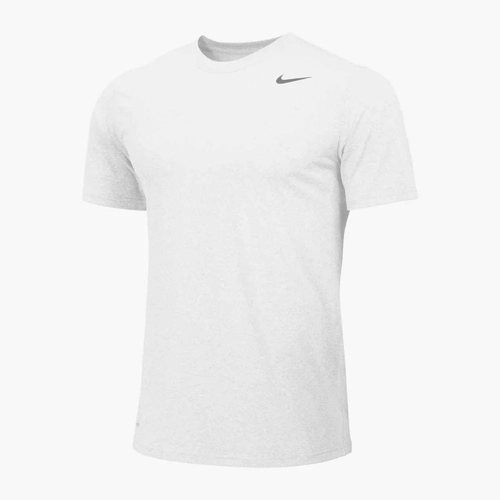 Nike Men's Team Legend Short Sleeve Crew (Standard Fit) White Color Front  View