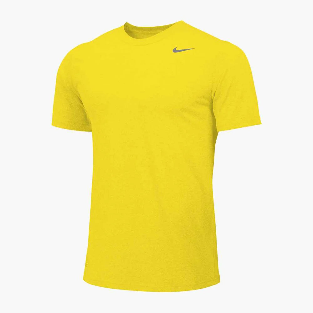 Nike Men's Team Legend Short Sleeve Crew (Standard Fit) Yellow Color Front  View