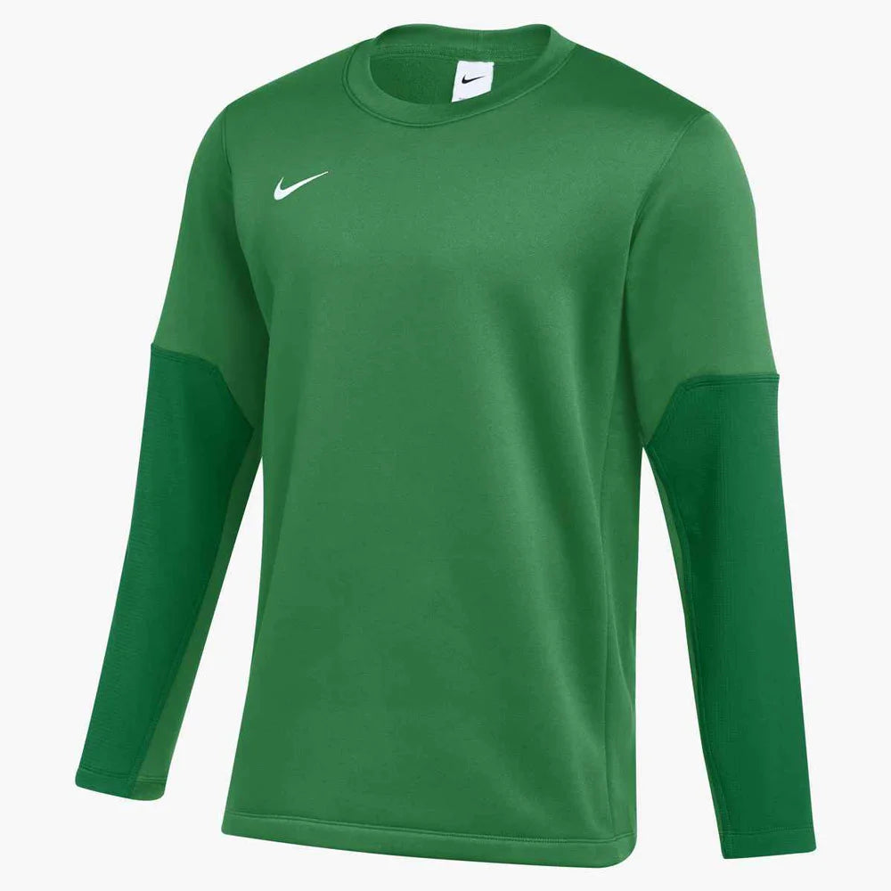 Nike Men's Therma-FIT Mid-Weight Long-Sleeve Crew Green Color.