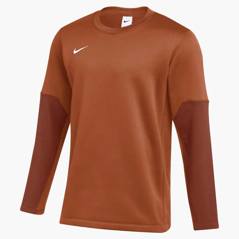 Nike Men's Therma-FIT Mid-Weight Long-Sleeve Crew Orange Color 