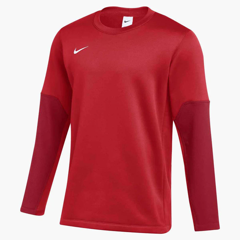 Nike Men's Therma-FIT Mid-Weight Long-Sleeve Crew Red Color