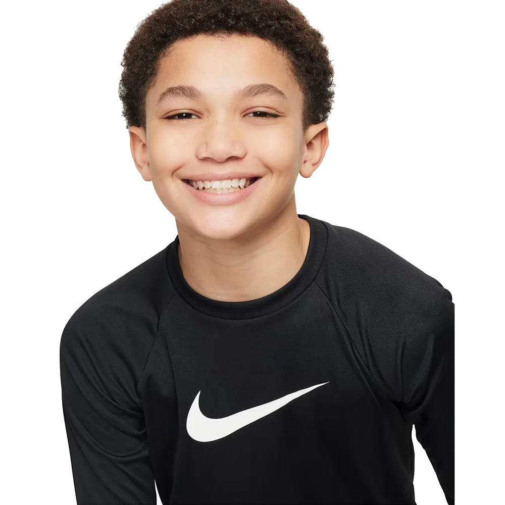 Nike Swim Boys Hydroguard Essential Big Kids Dri-FIT UV Long Sleeve Top