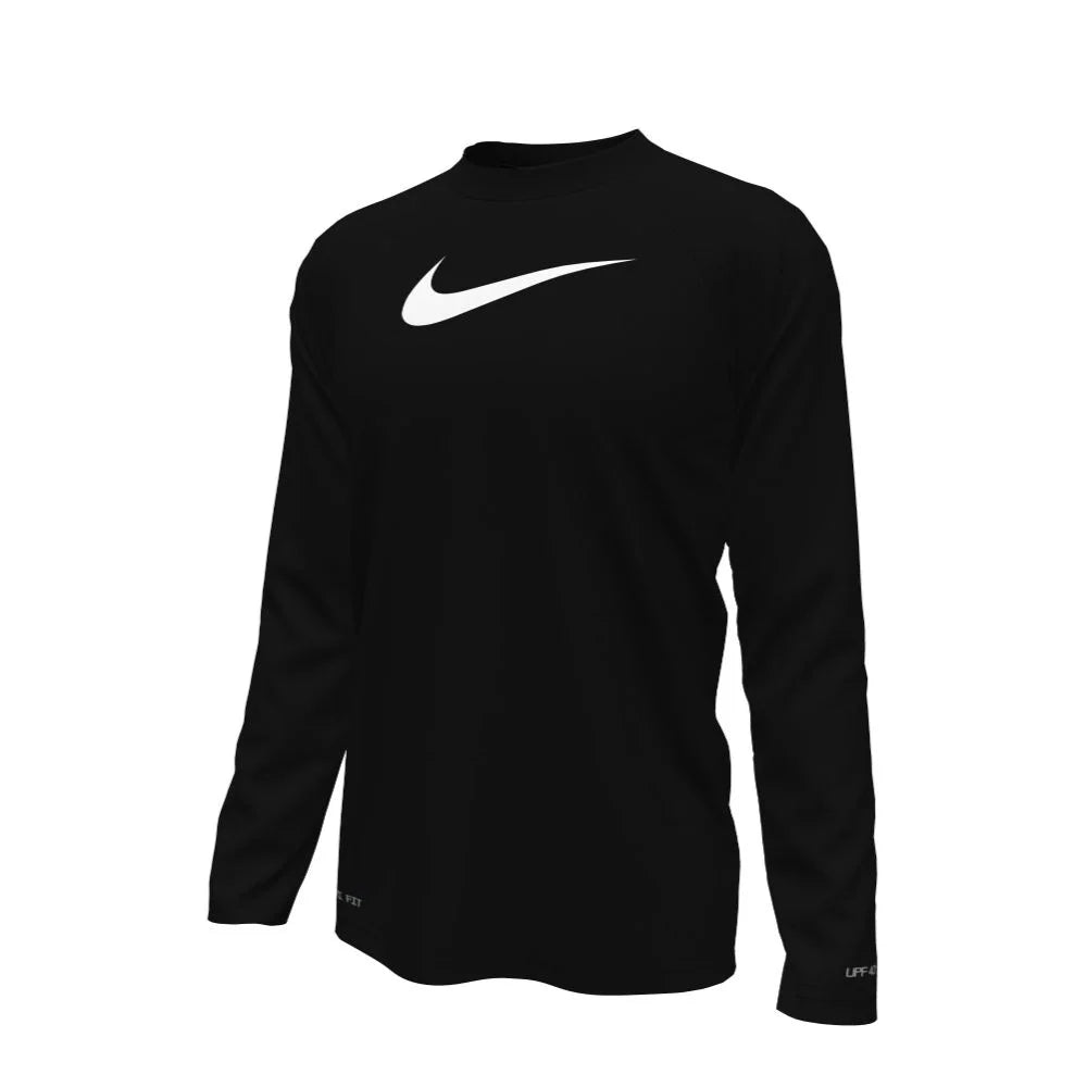 Nike Swim Boys Hydroguard Essential Big Kids Dri-FIT UV Long Sleeve Top black
