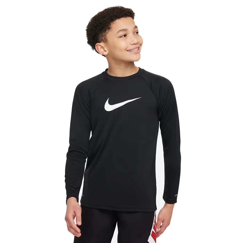 Nike Swim Boys Hydroguard Essential Big Kids Dri-FIT UV Long Sleeve Top