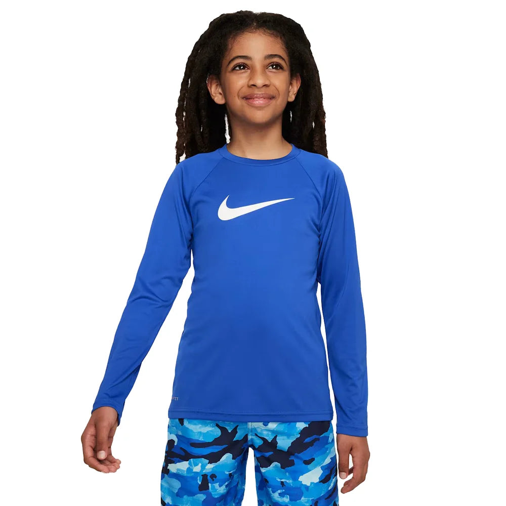 Nike Swim Boys Hydroguard Essential Big Kids Dri-FIT UV Long Sleeve Top