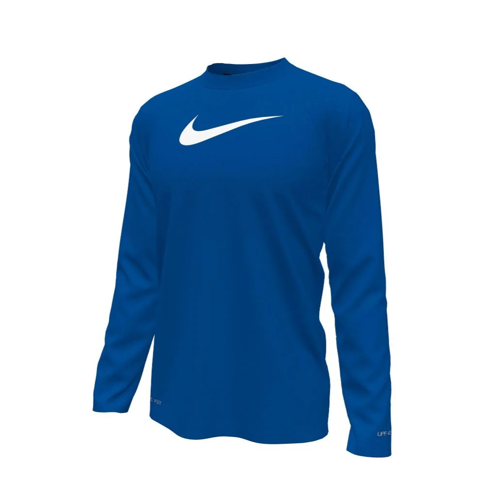 Nike Swim Boys Hydroguard Essential Big Kids Dri-FIT UV Long Sleeve Top blue color...