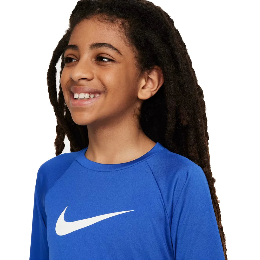 Nike Swim Boys Hydroguard Essential Big Kids Dri-FIT UV Long Sleeve Top