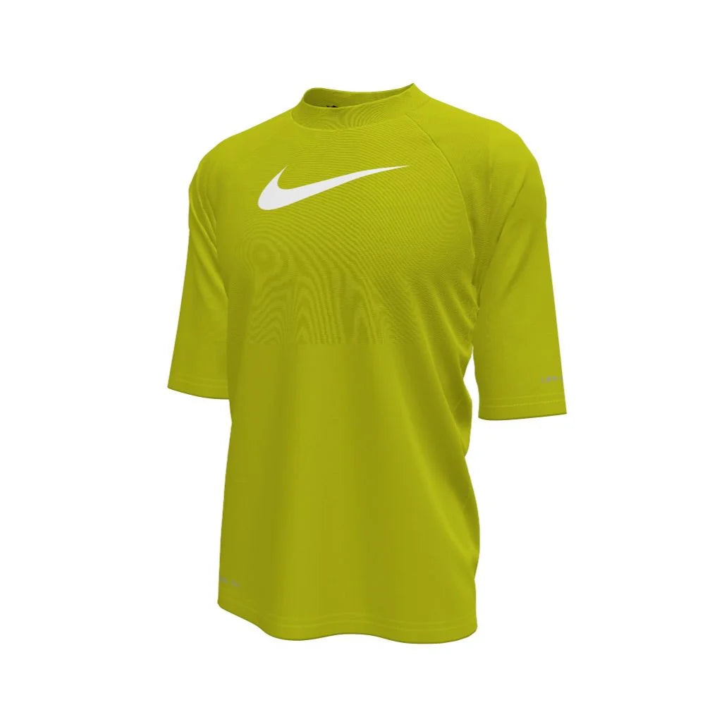 Nike Swim Boys Hydroguard Essential Big Kids Dri-FIT UV Short Sleeve Top Yellow