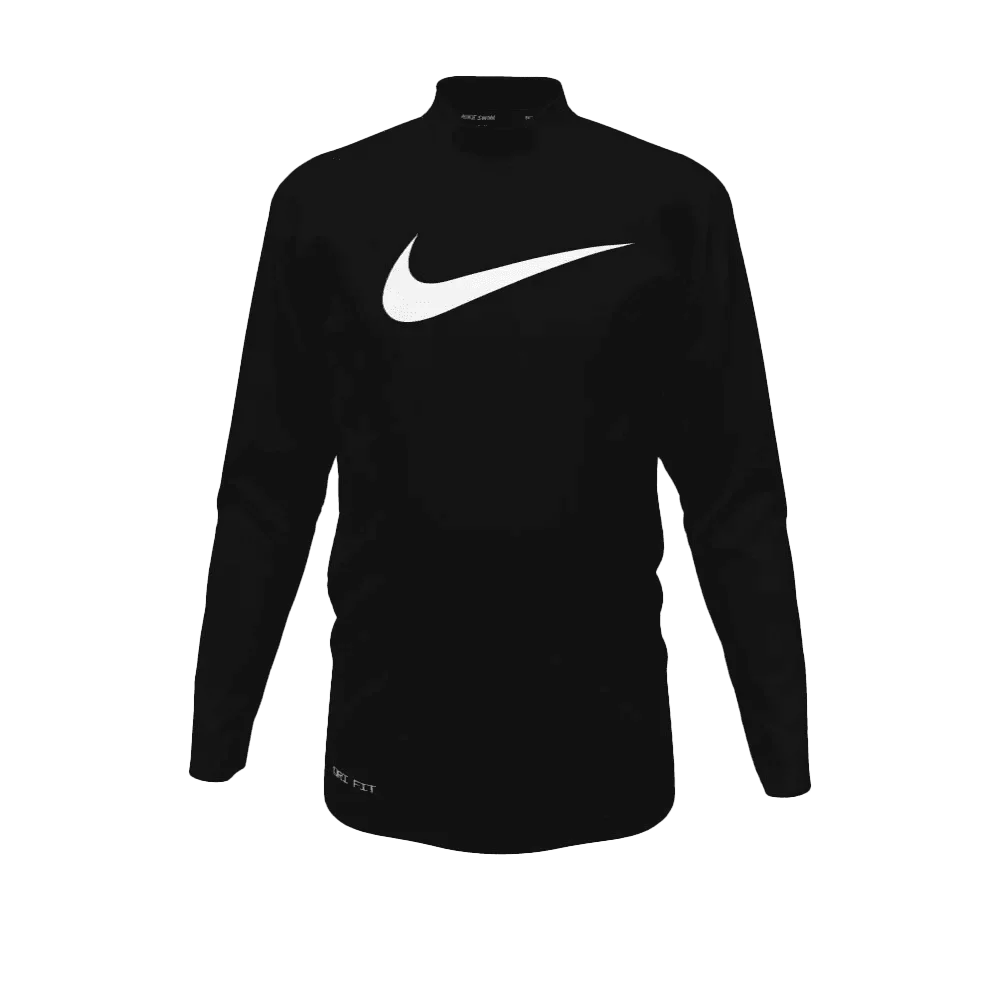 Nike Swim Boys Hydroguard Essential Little Kids Long Sleeve Top Black color