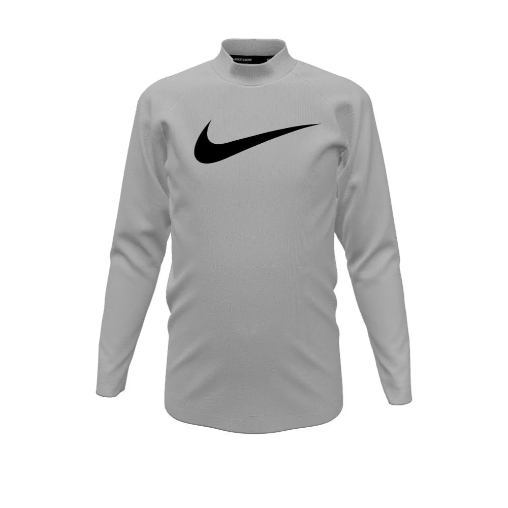 Nike Swim Boys Hydroguard Essential Little Kids Long Sleeve Top White