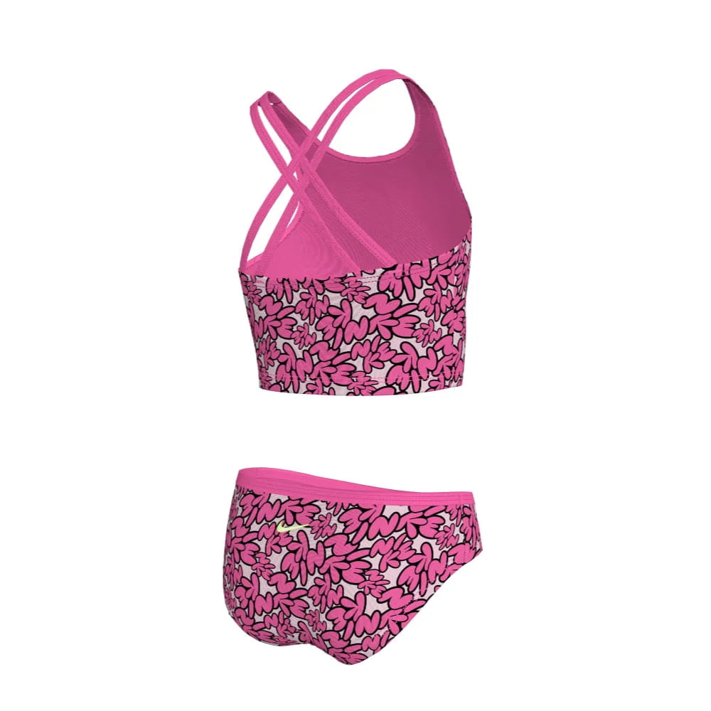 Nike Swim Girl's Bubble Script Spiderback Midkini Set