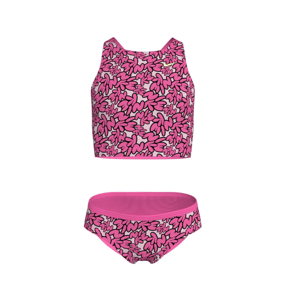 Nike Swim Girl's Bubble Script Spiderback Midkini Set